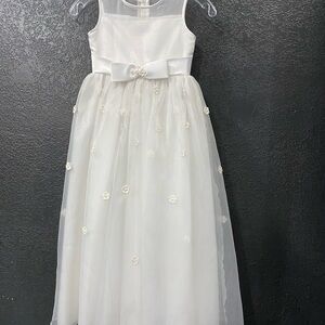 Elegant White Sleeveless Kids Dress. Eden Bridals Eden Princess